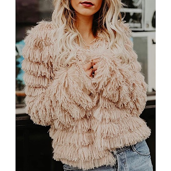 ❄️HP❄️Open Front Faux Fur Coat - Picture 13 of 16
